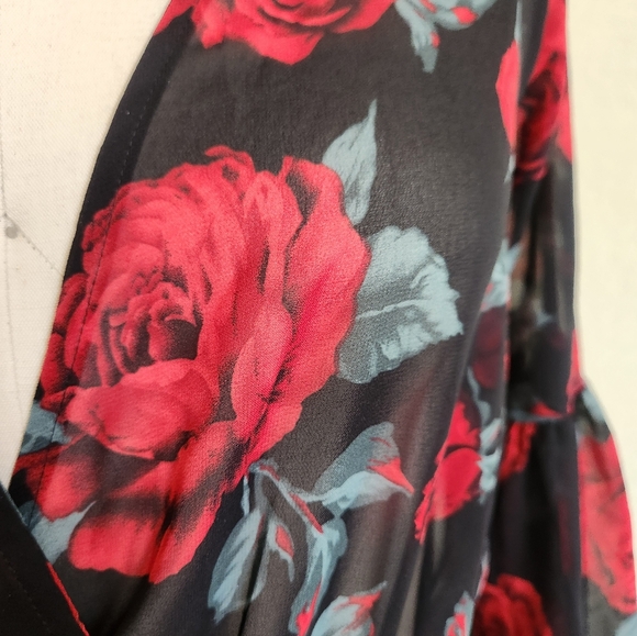 V-neck Rose Romper - Picture 5 of 7